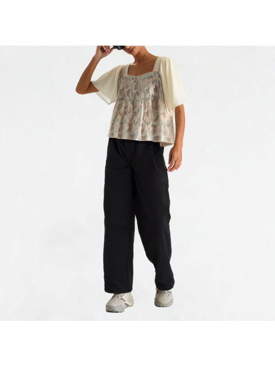Chiffon Floral Short Sleeves