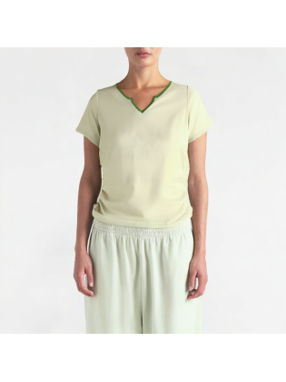 Summer Straight Shoulder Pleated Short Sleeves