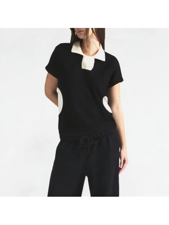 Designer Polo Collar Tie Short Sleeves