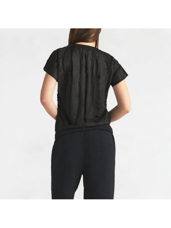 Hollow Three-Dimensional Bow Shoulder Short Sleeves