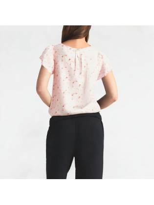 Floral Puff Sleeve Short-Sleeved Top