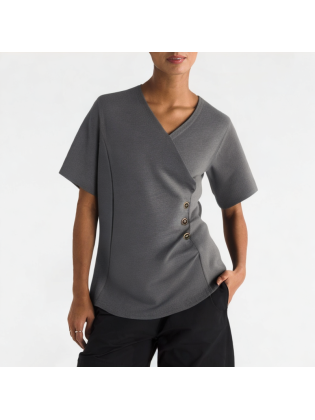 Cross V-Neck Short Sleeves