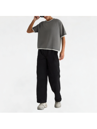 Spliced Contrasting Casual Short Sleeves