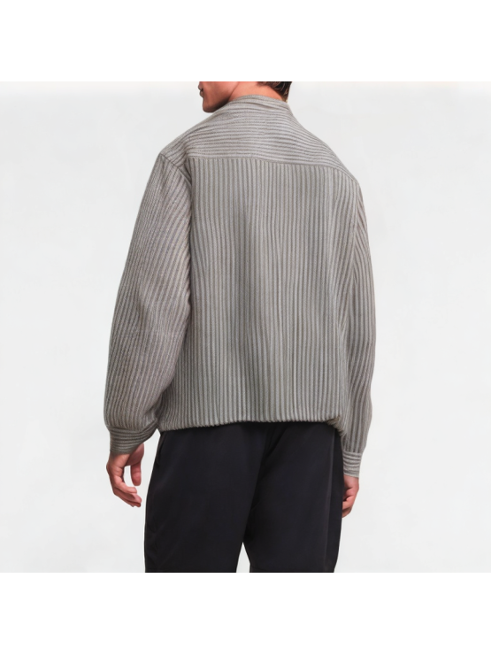 Premium Contrast Stripe Lapel Shirt