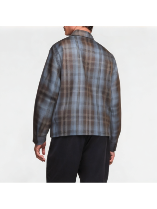 Retro Brushed Plaid Long Sleeve Shirt