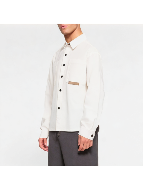 Casual Solid Color Long-Sleeved Shirt