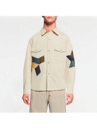Spring Patchwork Contrast Shirt