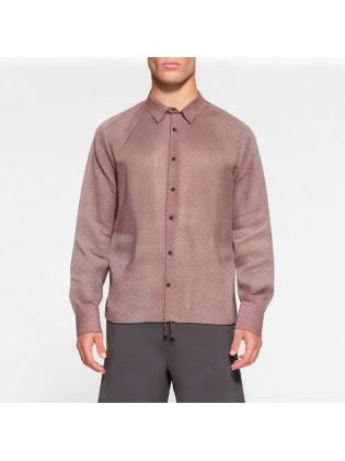 Cotton Plaid Long-Sleeved Lapel Shirt
