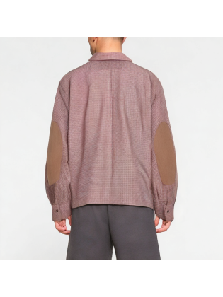 Cotton Plaid Long-Sleeved Lapel Shirt