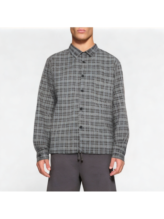 Loose Casual Plaid Lapel Shirt