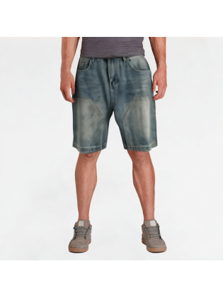 Semi-Elastic Denim Shorts