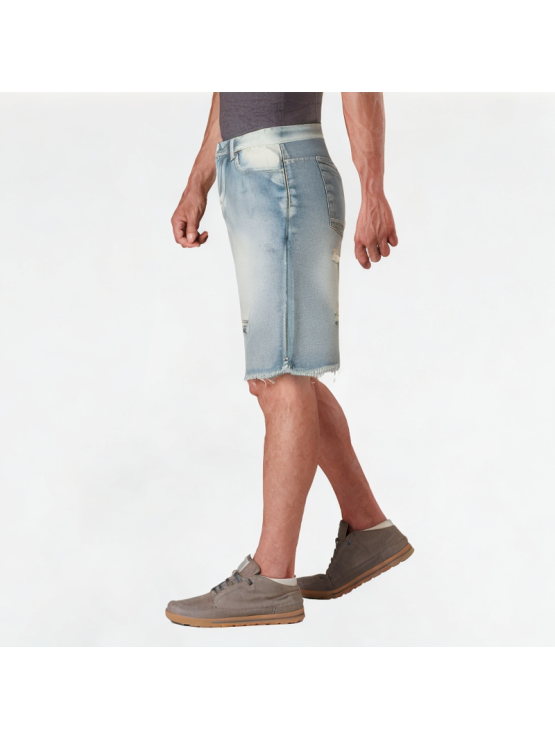 Personalized Ripped Denim Shorts