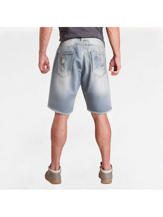 Personalized Ripped Denim Shorts