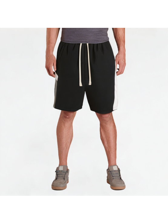 Irregular Stitching Contrast Color Shorts