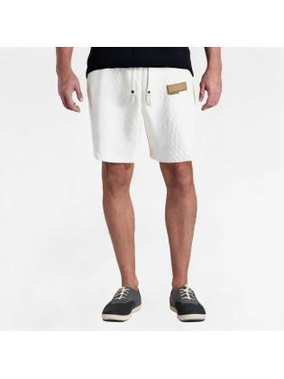 Plaid Texture Drawstring Shorts