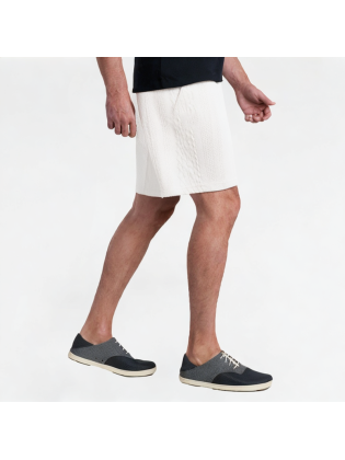 Plaid Texture Drawstring Shorts