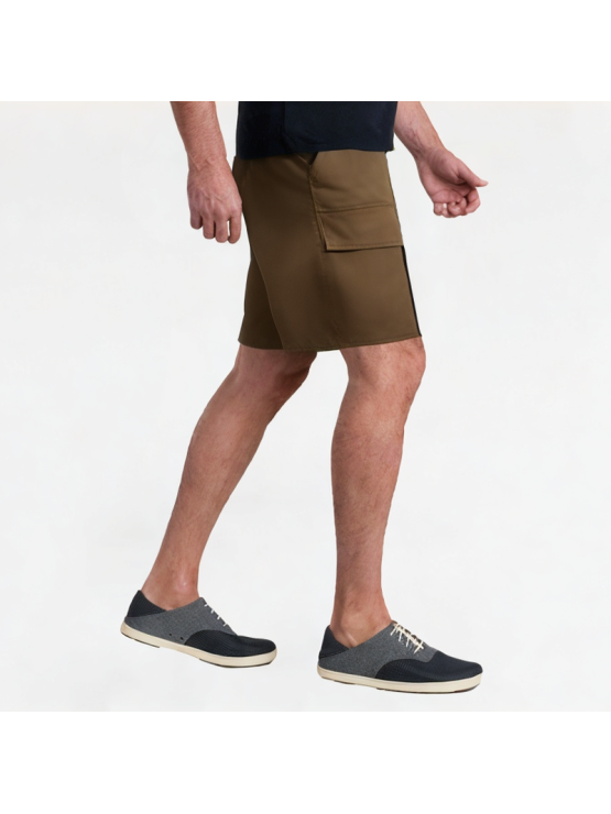 Trendy Drawstring Solid Color Straight Shorts
