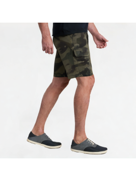 Retro Camouflage Denim Shorts