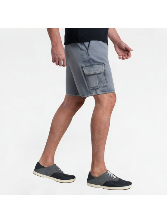 Casual Patchwork Workwear Denim Shorts