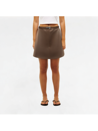 Fashionable And Versatile Pu Leather Skirt