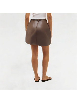 Fashionable And Versatile Pu Leather Skirt