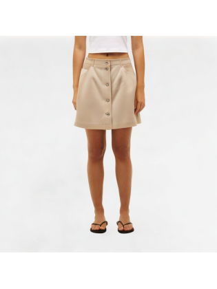 Casual High Waist Splicing A-Line Skirt