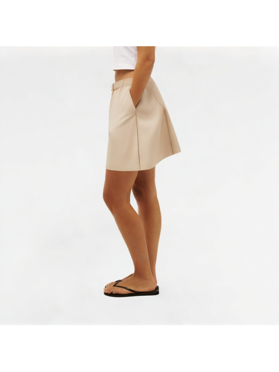 Casual High Waist Splicing A-Line Skirt