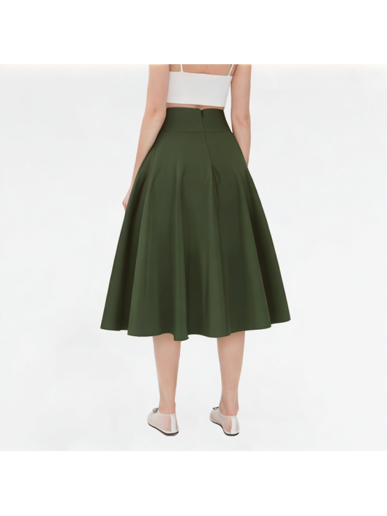 Solid Color Casual Big Bow Skirt