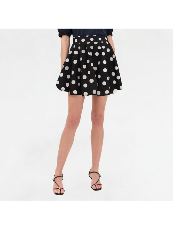 Women's Versatile Polka Dot Pleated Skirt