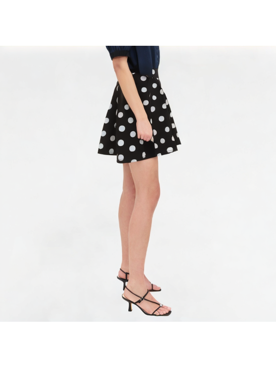Women's Versatile Polka Dot Pleated Skirt