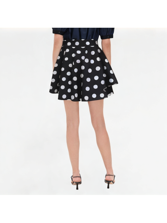 Women's Versatile Polka Dot Pleated Skirt