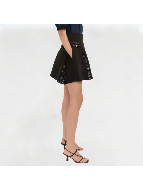 Plaid pleated skirt