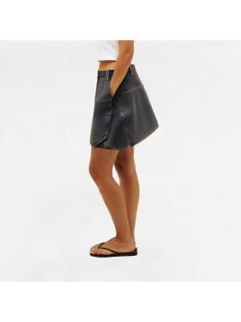 Retro Denim High Waist Skirt